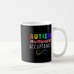 Akzeptanz nicht Bewusstsein Funny Red statt Autism Kaffeetasse