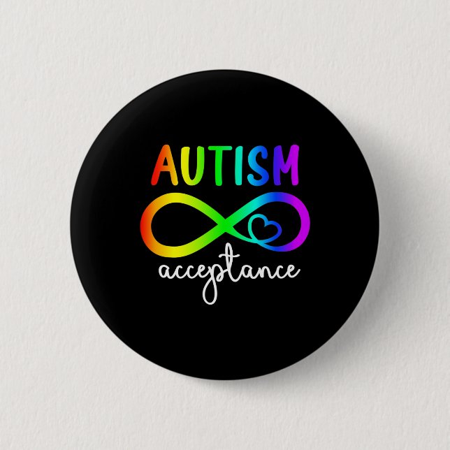 Akzeptanz Unendlichkeit Herzautismus Aufklärung Mo Button (Vorderseite)