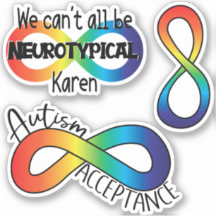 Akzeptanz von Autismus   Aufkleber für die Neurovi