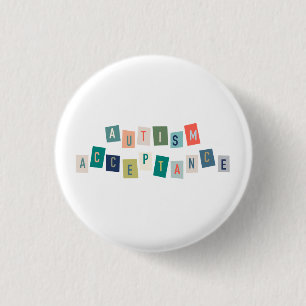 Akzeptanz von Autismus Button