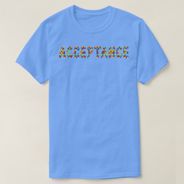 Akzeptanz von Autismus T-Shirt (Design vorne)