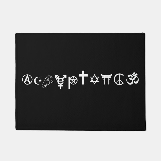 Akzeptanzsymbole dunkle Türmatte (Vorderseite)