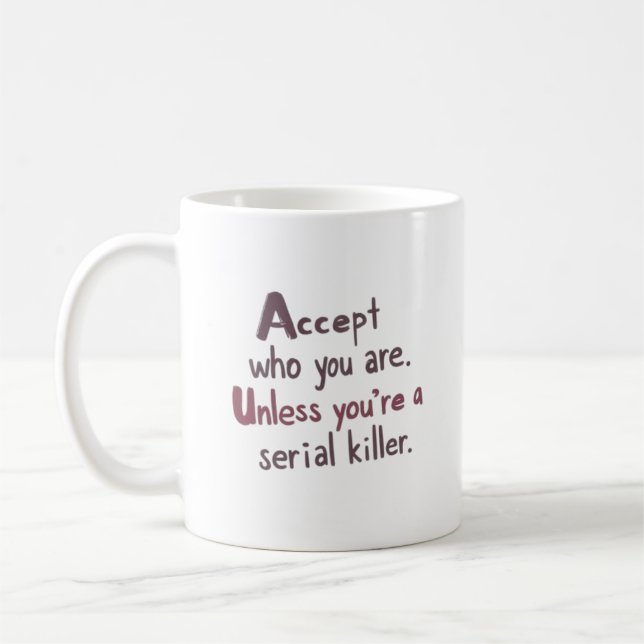 Akzeptiere dich selbst kaffeetasse (Links)