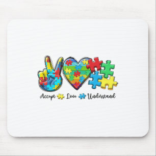 Akzeptieren Liebe verstehen Autismus Bewusstsein M Mousepad