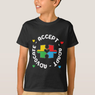 Akzeptieren Sie Advocate Adapt Support Autismus Aw T-Shirt