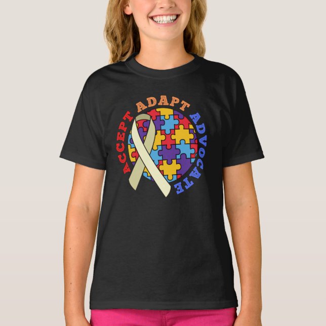 Akzeptieren Sie Advocate Autismus Awareness World  T-Shirt (Vorderseite)