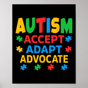 Akzeptieren Sie Advocate Autismus Bewusstsein Männ Poster