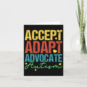 Akzeptieren Sie Advocate Autismus Bewusstseinsmona Karte