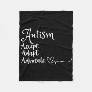 Akzeptieren Sie Advocate Autismus unterstützen Fun Fleecedecke