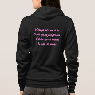 Akzeptieren Sie das Leben als retro-positives Zita Hoodie