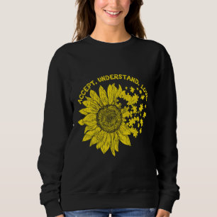 Akzeptieren Sie die Autismus-Awa unterstützende Au Sweatshirt