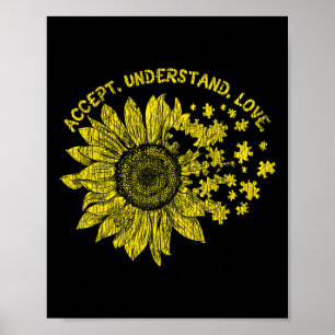 Akzeptieren Sie die Autistische Liebe-Unterstützun Poster