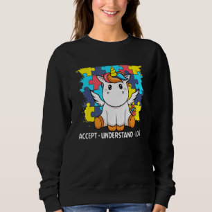 Akzeptieren Sie Liebe Asd Rainbow Blume Autismus A Sweatshirt