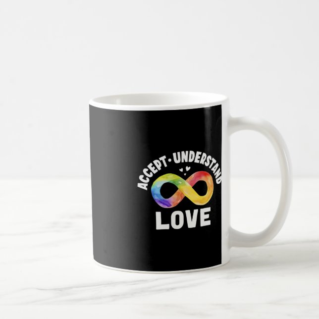 Akzeptieren Sie Liebe Autismus Bewusstsein ASD Inf Kaffeetasse (Rechts)