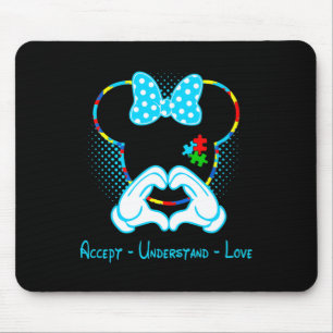 Akzeptieren Sie Liebe Autismus Bewusstsein - Maus Mousepad