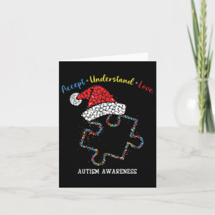 Akzeptieren Sie Liebe Autismus Bewusstsein Puzzle Karte