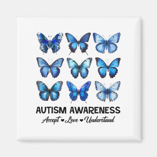 Akzeptieren Sie Liebe Autismus-Bewusstseinsbutterf Magnet