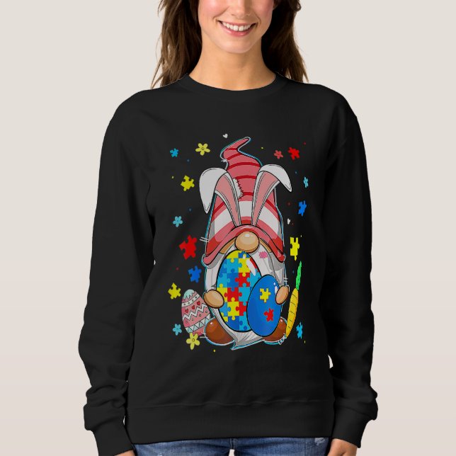 Akzeptieren Sie Liebe Gnome Autismus Bewusstsein O Sweatshirt (Vorderseite)