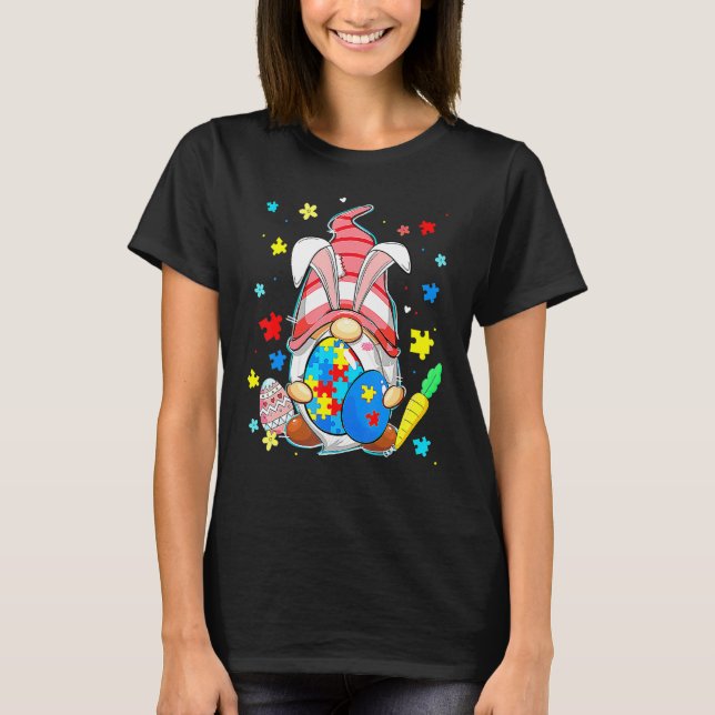 Akzeptieren Sie Liebe Gnome Autismus Bewusstsein O T-Shirt (Vorderseite)
