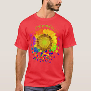 Akzeptieren Sie Liebe Sonnenblumenautismus Bewusst T-Shirt