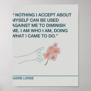 Akzeptieren Sie sich Audre Lorde Poster