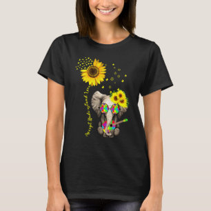 Akzeptieren Verstehen Liebe Elefant Sonnenblume Au T-Shirt