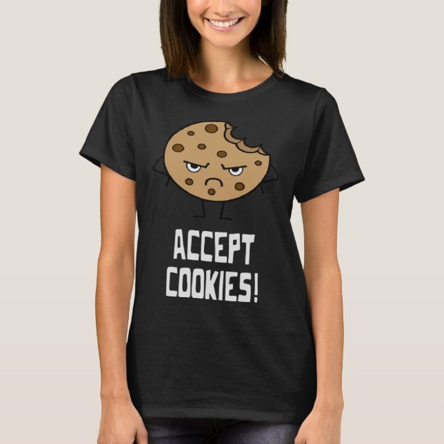 Akzeptieren von Cookies, Front-End-Webdesigner T-Shirt (Vorderseite)