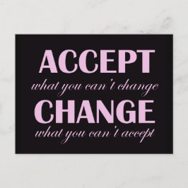Akzeptieren vs. ändern - motivierend Postkarte