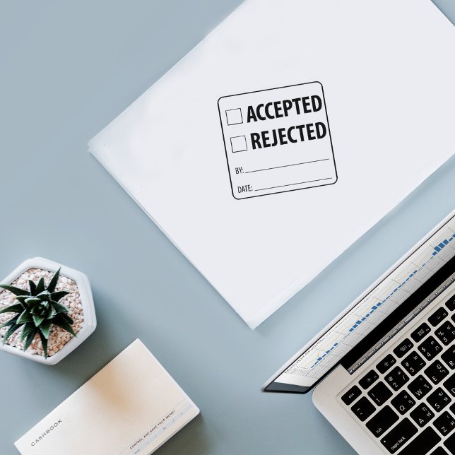 Akzeptiert/abgelehnt, zwei in eins gummistempel (Von Creator hochgeladen)