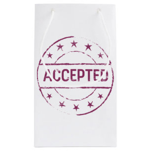 Akzeptierter Abzeichen-Symbol-Geschenktasche Kleine Geschenktüte
