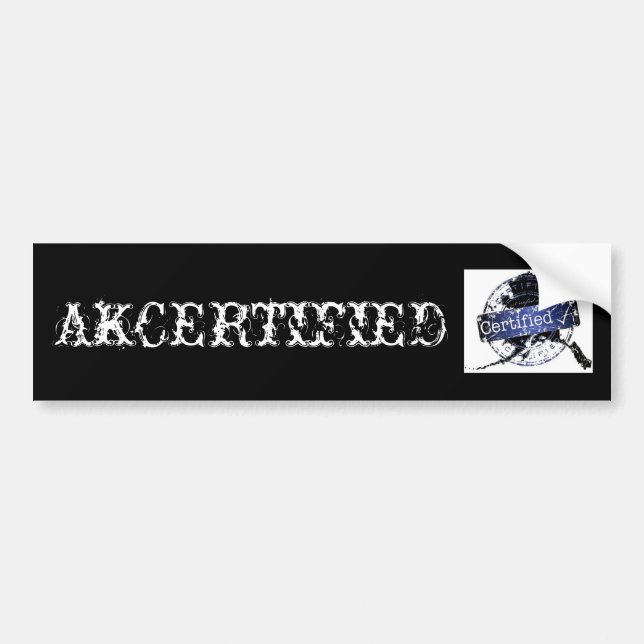 AKZERTIFIZIERTER STICKER AUTOAUFKLEBER (Vorne)