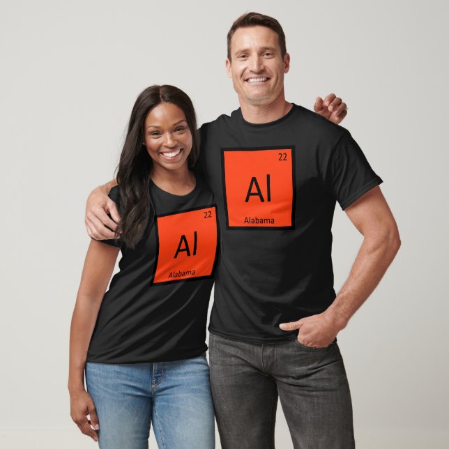 Al - Alabama Staat Chemistry Periodic Table Symbol T-Shirt (Unisex)
