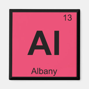 Al - Albany New York Chemie Periodensystem Stadt Magnet