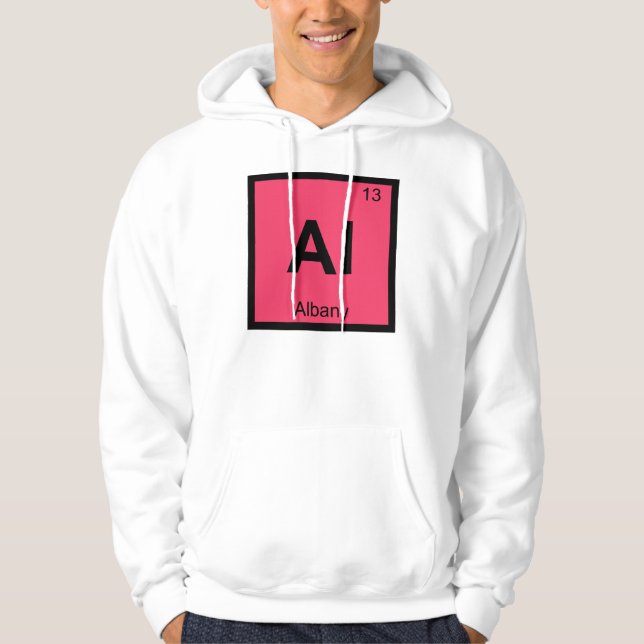 Al - Albany New York Chemistry Periodic Table City Hoodie (Vorderseite)