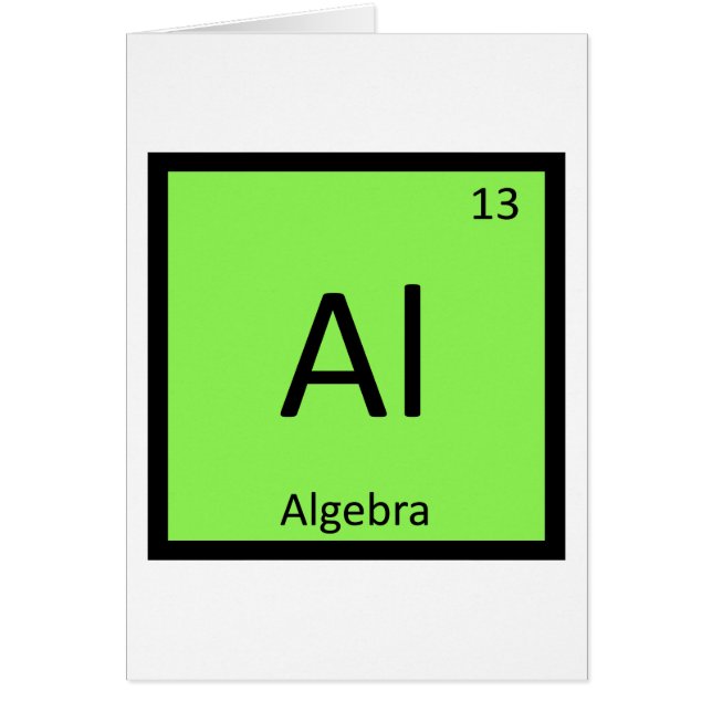 Al - Algebra Math Chemistry Periodic Table Symbol (Vorne)
