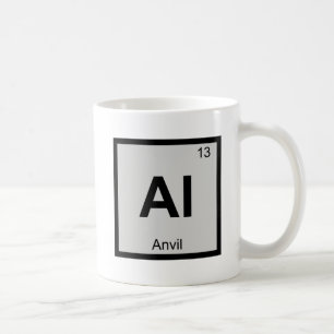 Al - Amboss-Musik-Chemie Periodensystem-Symbol Tasse