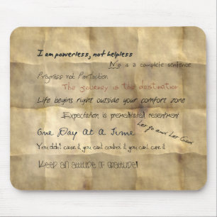 Al-anon Slogans motivierend Mousepad