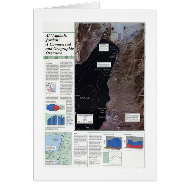Al Aqabah Jordanien Karte 1993 (Vorne)