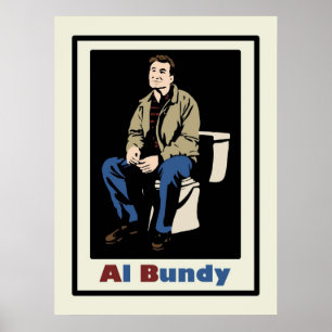 Al Bundy auf der Toilette Verheiratet mit Kindern Poster