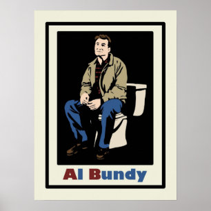 Al Bundy auf der Toilette Verheiratet mit Kindern Poster
