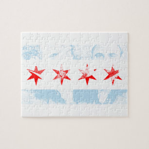 Al Capone Chicago Flagge Puzzle