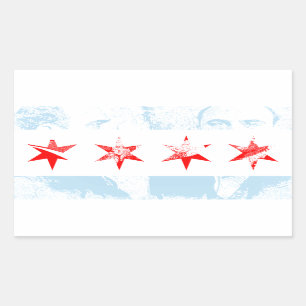 Al Capone Chicago Flagge Rechteckiger Aufkleber