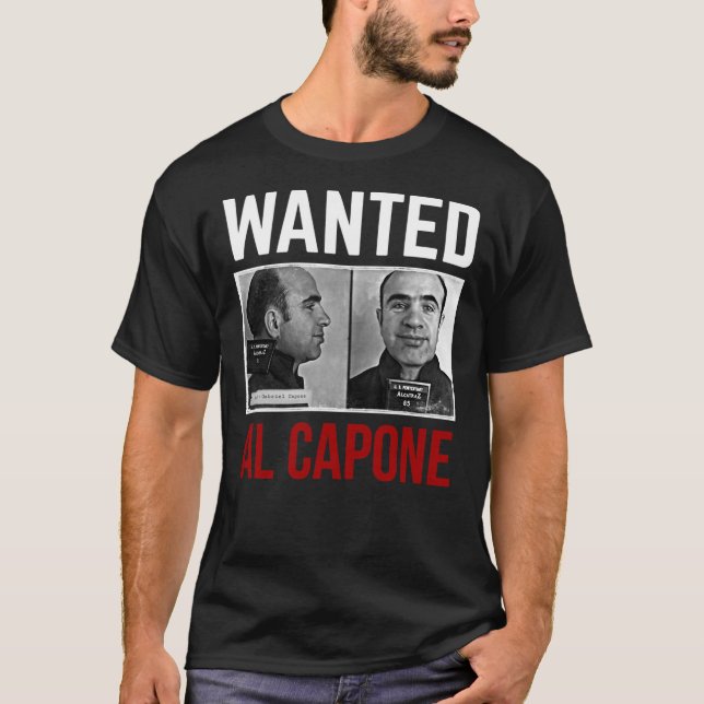 Al Capone Most Gewollt V-Neck  T-Shirt (Vorderseite)