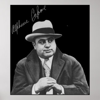 Al Capone Reproduction Signature Merchandise Poster