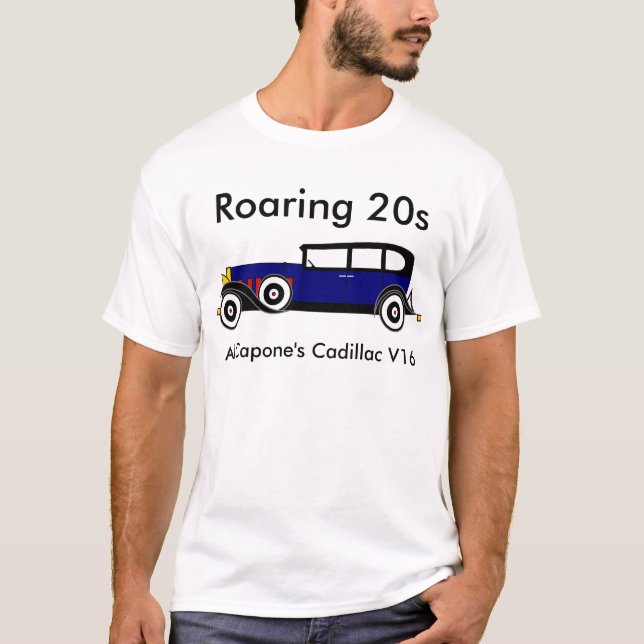 Al Capone's Cadillac 16 V - Roaring 20 T-Shirt (Vorderseite)