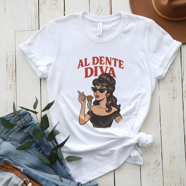 Al Dente Diva | Retro Italian Pop Star Shirt (Von Creator hochgeladen)