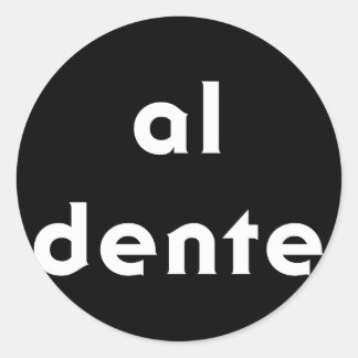 Al Dente Pasta Runder Aufkleber