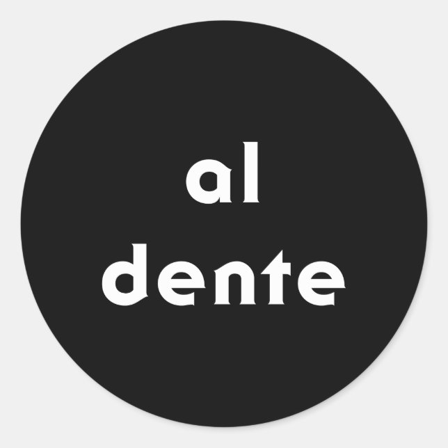 Al Dente Pasta Runder Aufkleber (Vorderseite)