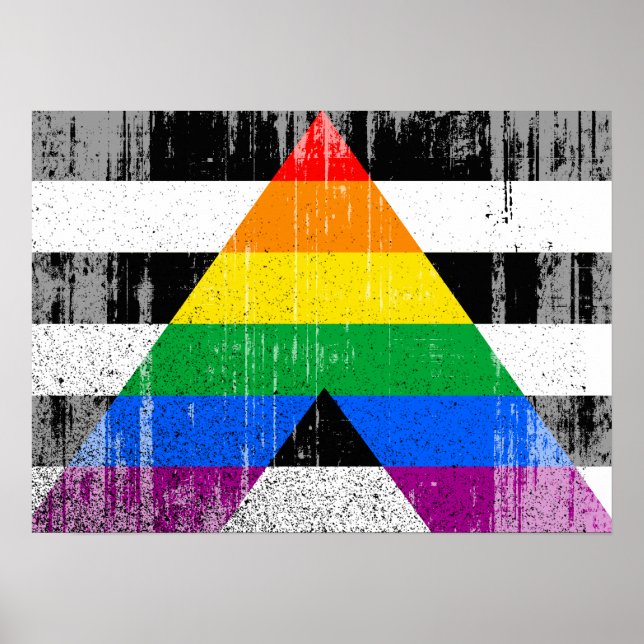 AL FLAG DISTRESSED -.pnng Poster (Vorne)