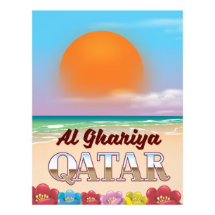 Al Ghariya Katar Strandposter Fotodruck